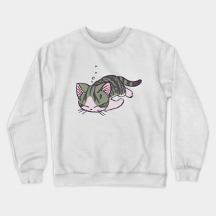 I draw pink pastel sleepy chi the kitten 4 / Chi's sweet home Crewneck Sweatshirt